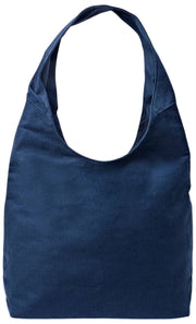 Borsa a tracolla grande in tela di cotone Roka Hoxton - Blu ammiraglio