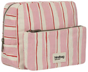 Borsa da toilette Hindbag Alix extra large - strisce rosa/rosse