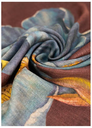 Sciarpa avvolgente in lana Powder Iris - Blu