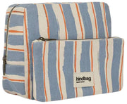 Borsa da toilette Hindbag Alix extra large - strisce arancioni/blu