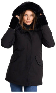 Helvetica Mountain Pioneers Giacca parka con cappuccio Lilli - Nera/Nera