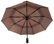 Ombrello Roka Waterloo in nylon riciclato - Mini Leopard Brown