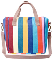 Borsa per il pranzo in tela di cotone Roka Hampstead - Ampia multiriga