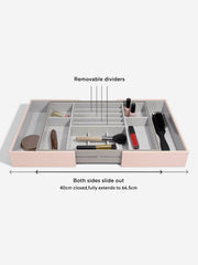 Organizer da cassetto per trucchi Stackers - rosa cipria