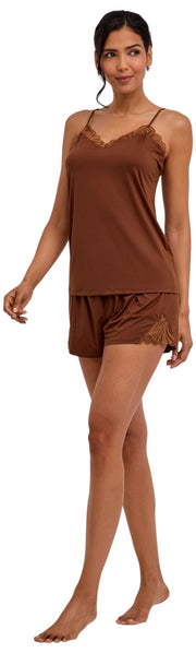 Top chemise Falke Delicate Touch - Marrone cervo