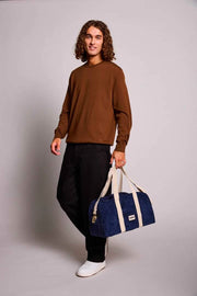Borsa da bowling Hindbag Charlie - Velluto blu navy