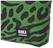 Custodia piccola in tela di cotone Roka Maida Vale - Verde carciofo
