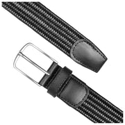 Cintura in pelle intrecciata Dents - Nera