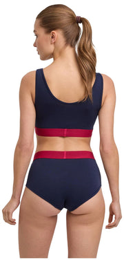 Confezione da 2 bralette bustier Falke Daily Comfort Print - Nero/Rosso