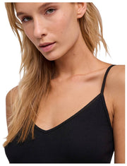 Top spaghetti senza cuciture Falke Daily - nero