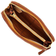 Borsa in pelle di paglia Campomaggi Veracruz - Beige naturale/abbronzatura cognac