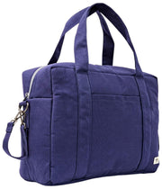 Borsa da bambino grande in tela di cotone Roka Somerset - blu navy