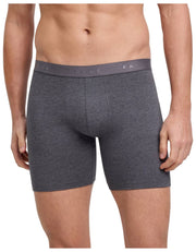 Boxer a gamba lunga Falke Daily Comfort, confezione da 2 - Erica grigio scuro