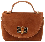 Borsa Mini Bambou in pelle scamosciata Elie Beaumont - Marrone chiaro