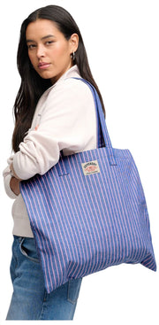 Borsa tote Oxford a righe Superdry & Co - Broker Navy/Righe rosa