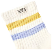 Calzini Roka Windosr Stripe Crew - Giallo estivo/Cardo