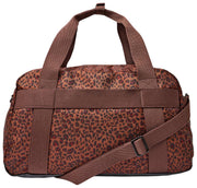 Borsone medio in tela riciclata Roka Gatwick - Mini Leopard Brown