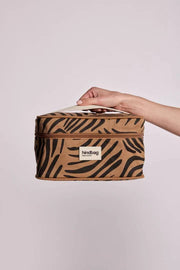 Borsa da toilette Gaspard Hindbag - Zebra Cannella Marrone