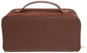 Custodia per treno in pelle scamosciata Alice Wheeler London Kensington - Marrone cioccolato