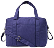 Borsa da bambino grande in tela di cotone Roka Somerset - blu navy