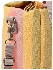 Borsa per il pranzo in tela di cotone Roka Hampstead - Multi righe sbiadite