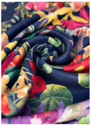Sciarpa con stampa Powder Botanical Kaleidoscope Lux - Multicolore