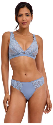 Bralette a triangolo Falke Delicate Touch - Acciaio blu