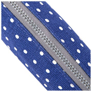 Custodia piccola in tela di cotone Roka Tate - Pois blu scuro