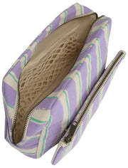 Borsa da toilette Hindbag Alix extra large - Verde/Righe Parma