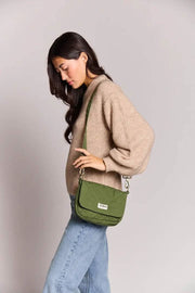 Borsa a tracolla trapuntata Hindbag Margault - verde oliva