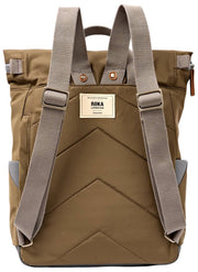 Zaino medio in nylon riciclato Roka Canfield B - Verde militare
