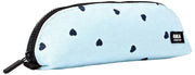 Custodia piccola in tela di cotone Roka Tate - Blu con stampa di cuori
