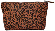 Custodia piccola in tela di cotone Roka Maida Vale - Mini Leopard Brown