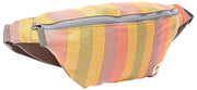 Marsupio piccolo in tela di cotone Roka Mill Hill - Multi righe sbiadite