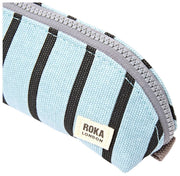 Custodia piccola in tela di cotone Roka Tate - striscia blu