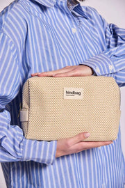 Borsa da toilette in tessuto Hindbag Leon - Beige nudo