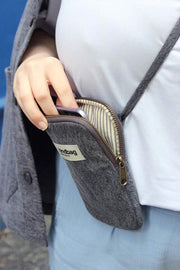 Borsa per telefono Hindbag Bill - grigio denim