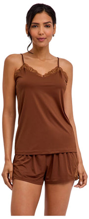 Top chemise Falke Delicate Touch - Marrone cervo