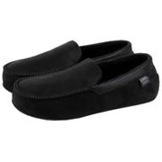 isotoner-square-patterned-smart-moccasin-slippers---black-34523488