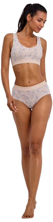 Slip a vita bassa Falke Daily Comfort Print, confezione da 2 - Beige/Blu