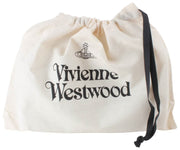Pochette con zip piatta piccola Vivienne Westwood in coccodrillo - nera