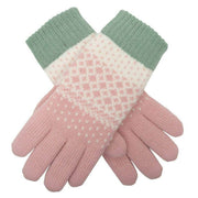 dents-jacquard-polka-dot-knitted-gloves---powder-pinkmint-green-34477895