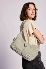 Borsa a tracolla multitasche Hindbag Emile - verde argilla