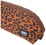 Custodia piccola in tela di cotone Roka Tate - Mini Leopard Brown