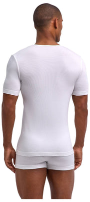 T-shirt Falke Daily senza cuciture con scollo a V - bianca
