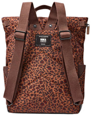 Zaino medio Roka Canfield B in tela riciclata - Mini Leopard Brown
