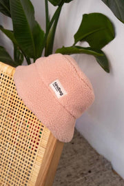 Cappello da pescatore Hindbag Bob Teddy - Rosa cipria