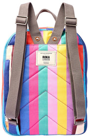 Zaino Roka Hampton piccolo in tela di cotone - Ampio multirighe