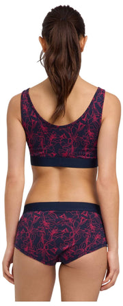 Confezione da 2 bralette bustier Falke Daily Comfort Print - Rosso/Nero