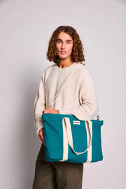 Borsa da weekend Hindbag Jean - Blu pavone